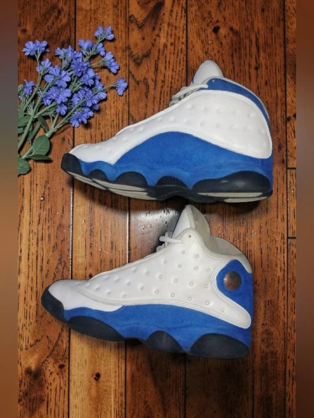 Air Jordan 13 Retro Hyper Royal White Blue Sneakers - (Size Men's 7.5)